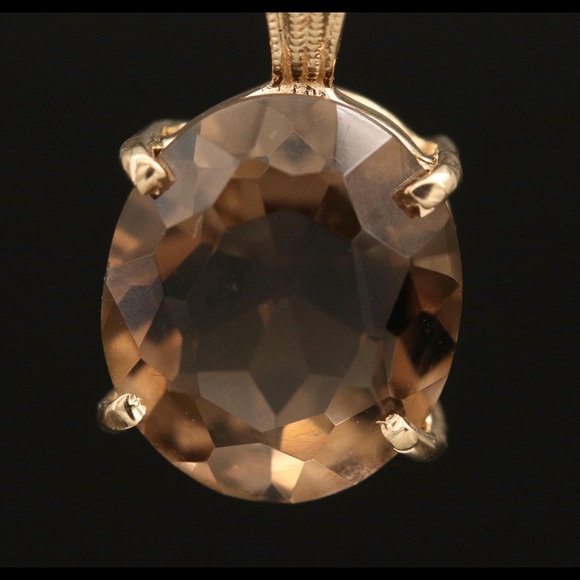 14kt Smokey Quartz Pendant - Picture 4 of 7